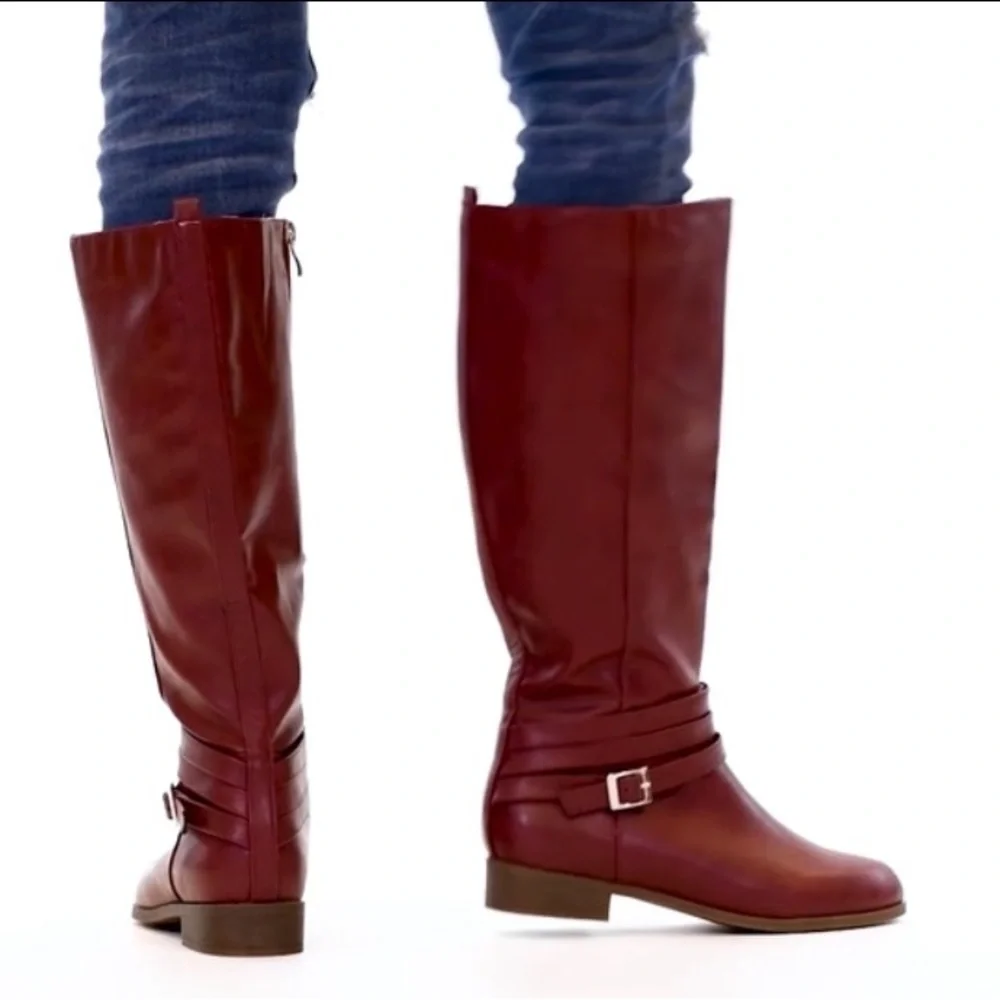 New Journee Collection Women's Ivie Extra Wide Calf Knee High Riding Boots 7.5
